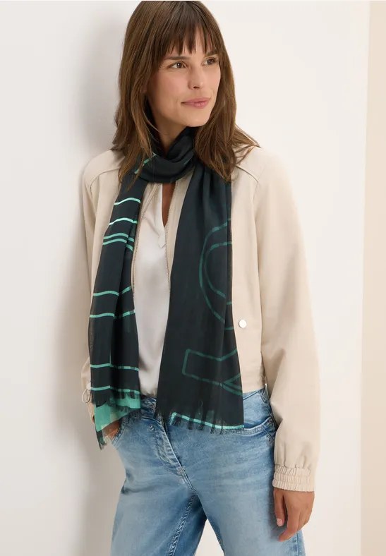 Foulard à motifs ink green