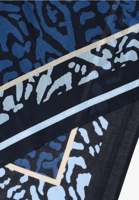 Dreieckstuch mit Tape urban dark blue