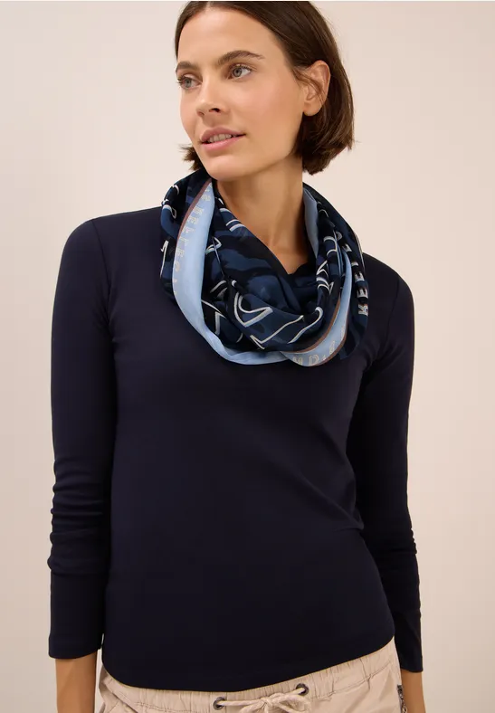 Gemusterter Loop Schal urban dark blue