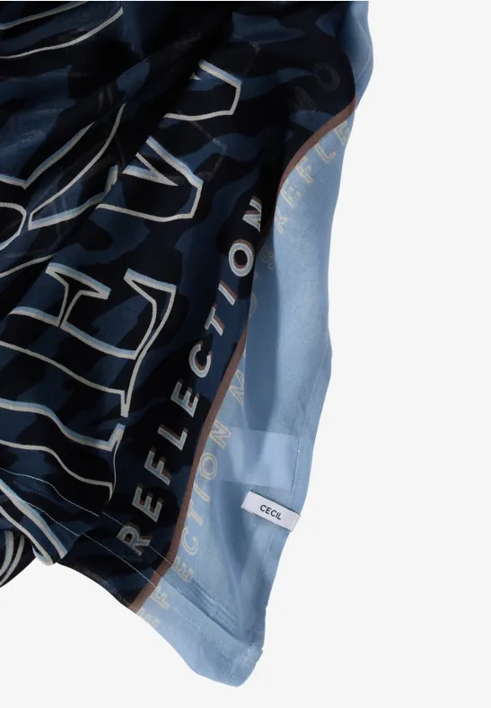 Gemusterter Loop Schal urban dark blue