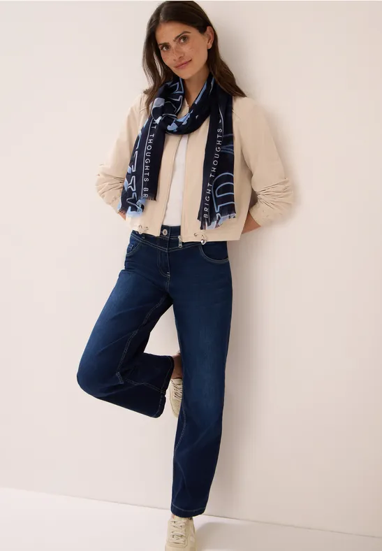 Gemusterter Schal urban dark blue
