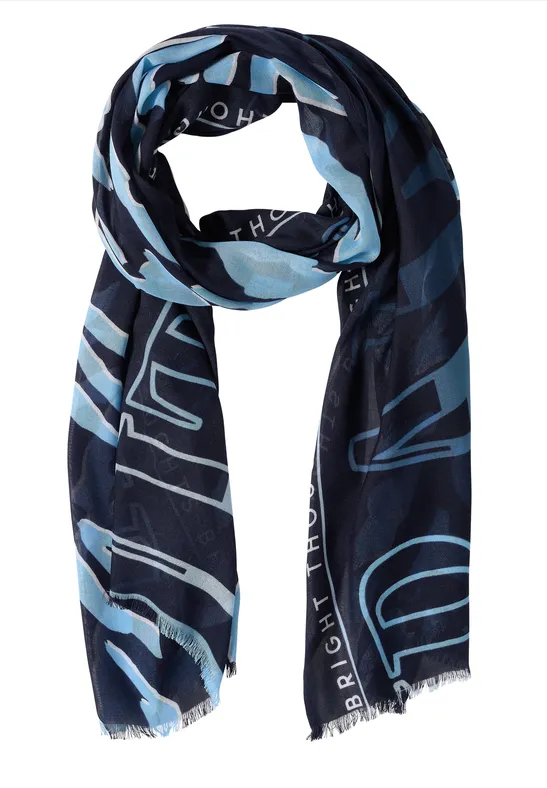 Gemusterter Schal urban dark blue