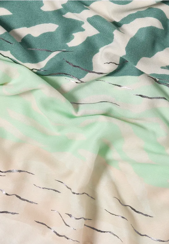 Foulard avec impression sur film jewel green