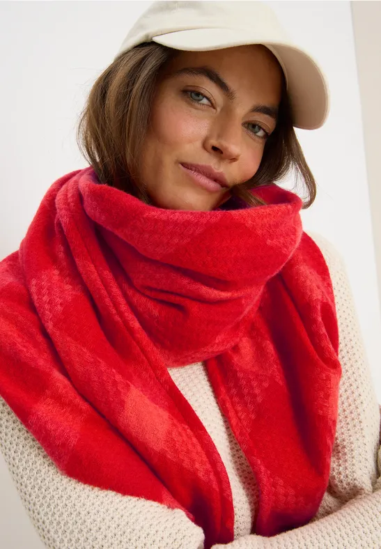 Kariertes Dreieckstuch fiery red