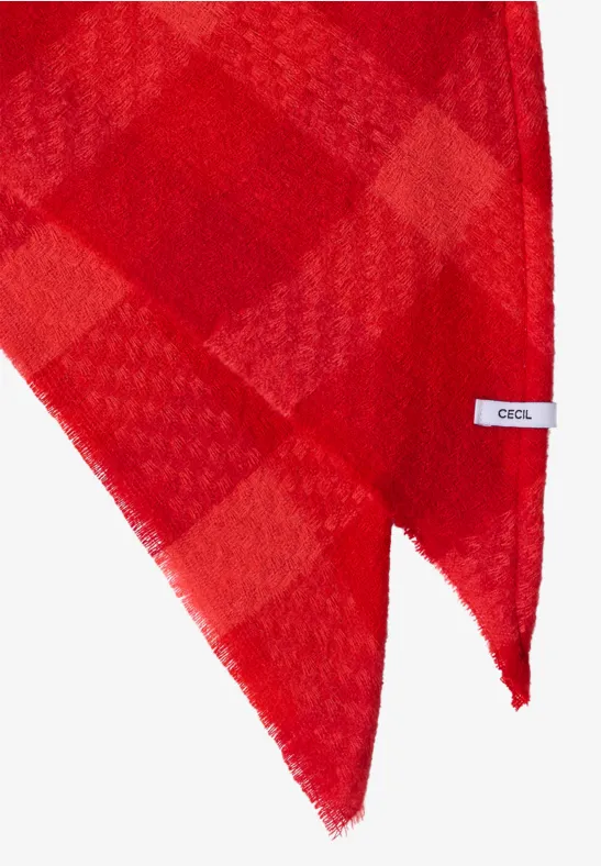 Kariertes Dreieckstuch fiery red