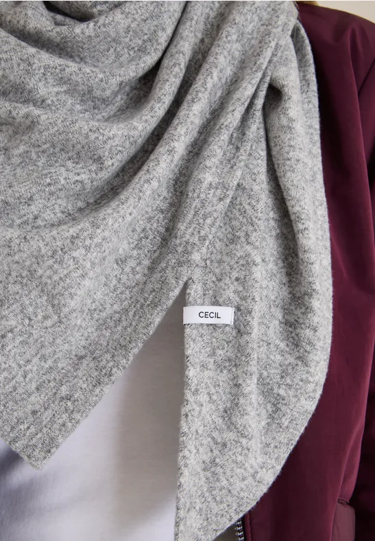 Kuscheliges Dreieckstuch flint grey melange