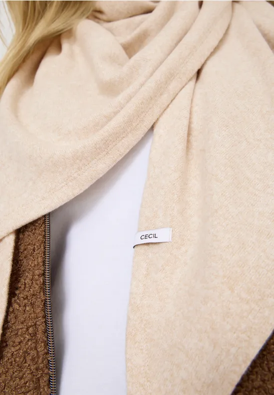 Kuscheliges Dreieckstuch sandalwood beige melange