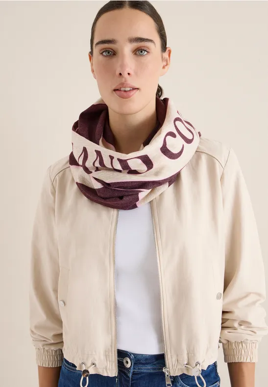 Lusjaal met patroonprint eggplant red