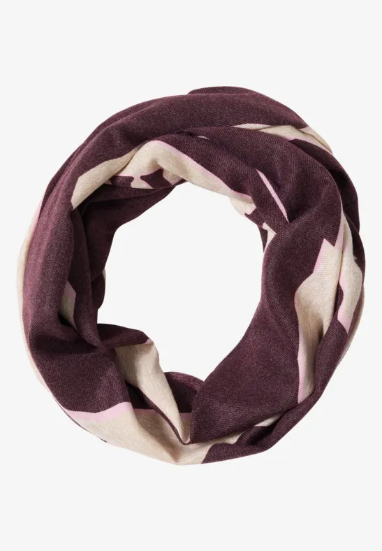 Lusjaal met patroonprint eggplant red