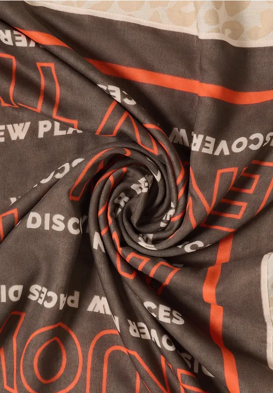 Patchwork Tuch mocha taupe