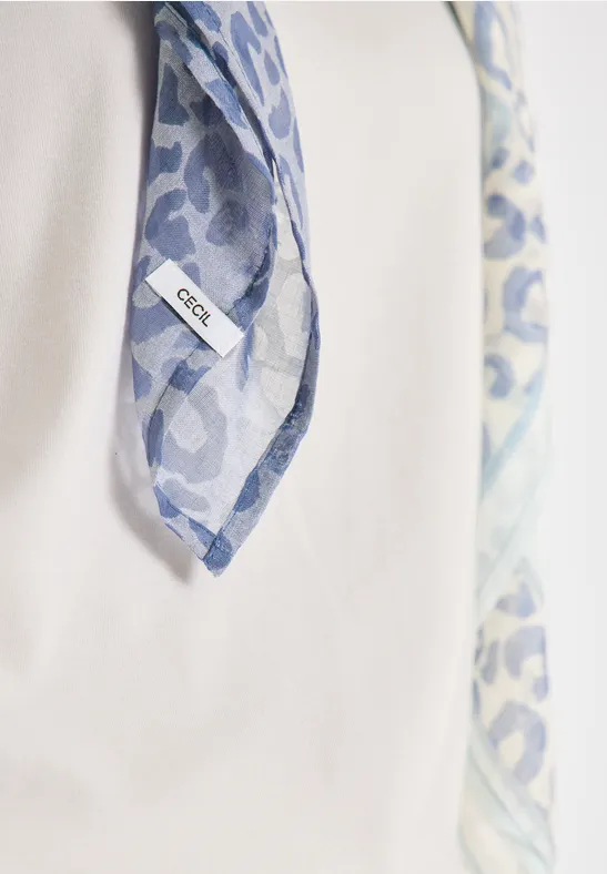 Tuch mit Ausbrenner-Muster blue navy