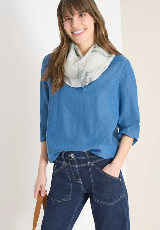 Loop Schal mit Leo-Streifen vanilla white