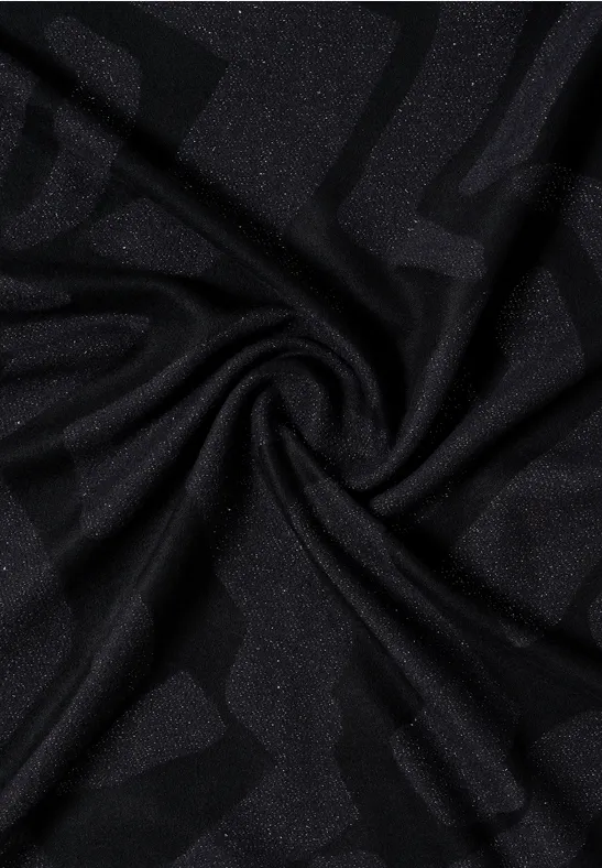 Schal mit Glitzerdetails Black