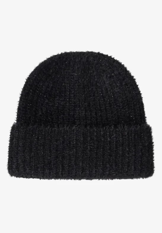 Zachte gebreide muts Black