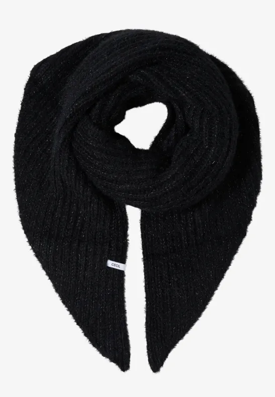 Dreieckstuch mit Glitzer Black