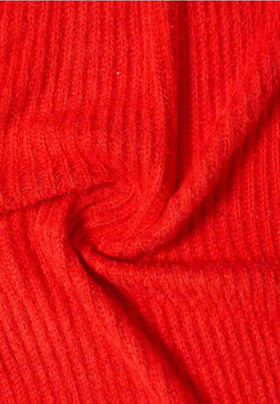 Driehoekige sjaal met glitter pumpkin orange