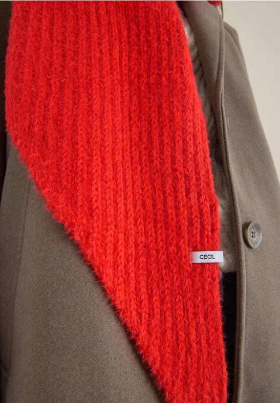 Driehoekige sjaal met glitter pumpkin orange