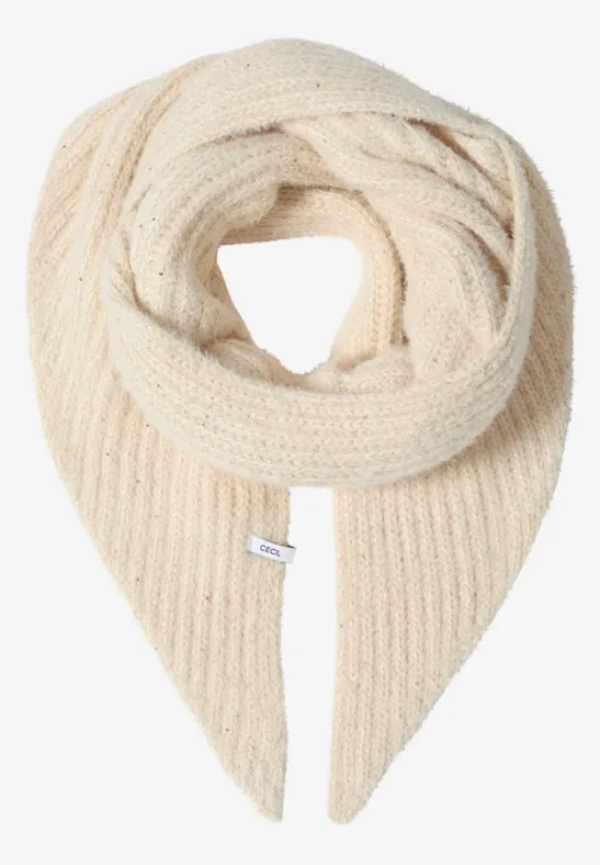 Dreieckstuch mit Glitzer creamy white