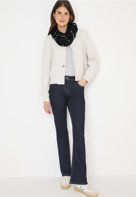 Sjaal met lus en foliedetails Black