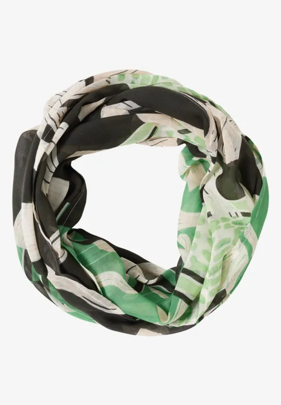 Gemusterter Loop-Schal raw khaki