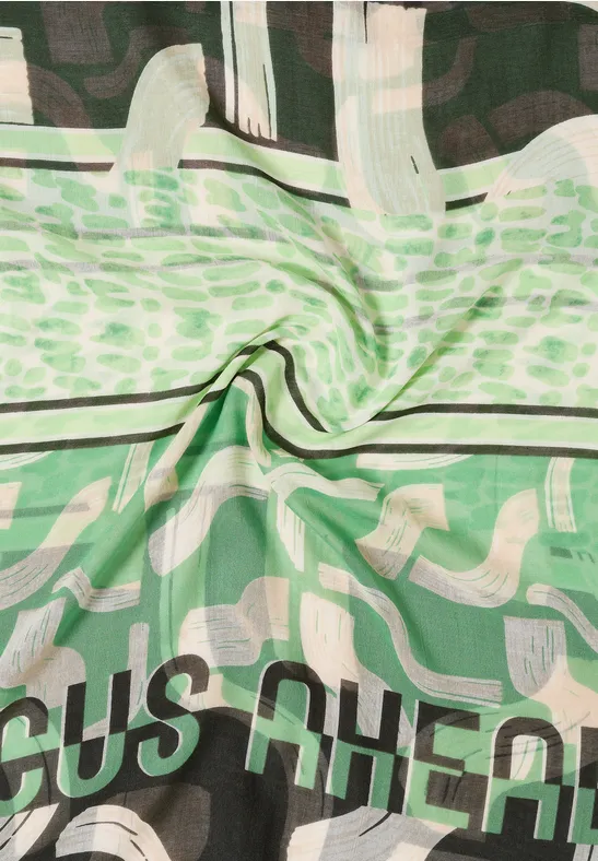 Gemusterter Loop-Schal raw khaki