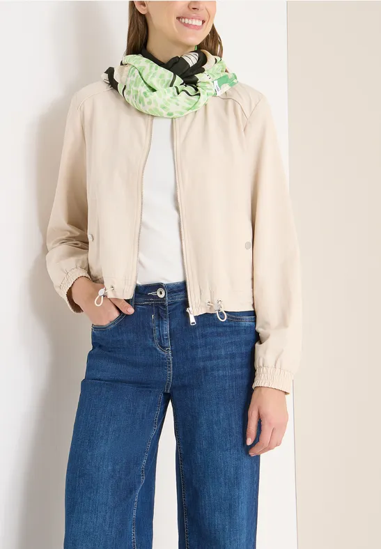 Gemusterter Loop-Schal raw khaki