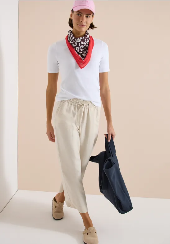 Bandana met textuur en leoprint rich burgundy