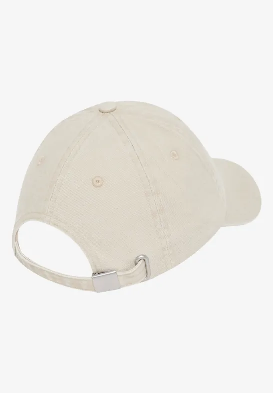 Cap mit Stickerei macadamia beige