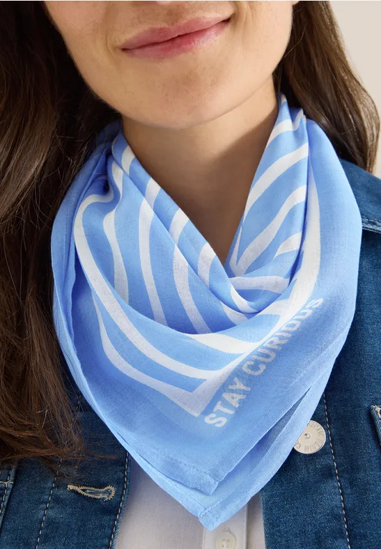 Gemustertes Bandana fountain blue