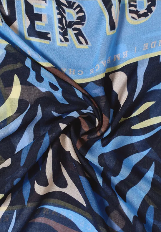 Sjaal met lusjespatroon universal blue