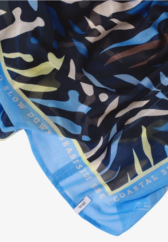 Sjaal met lusjespatroon universal blue