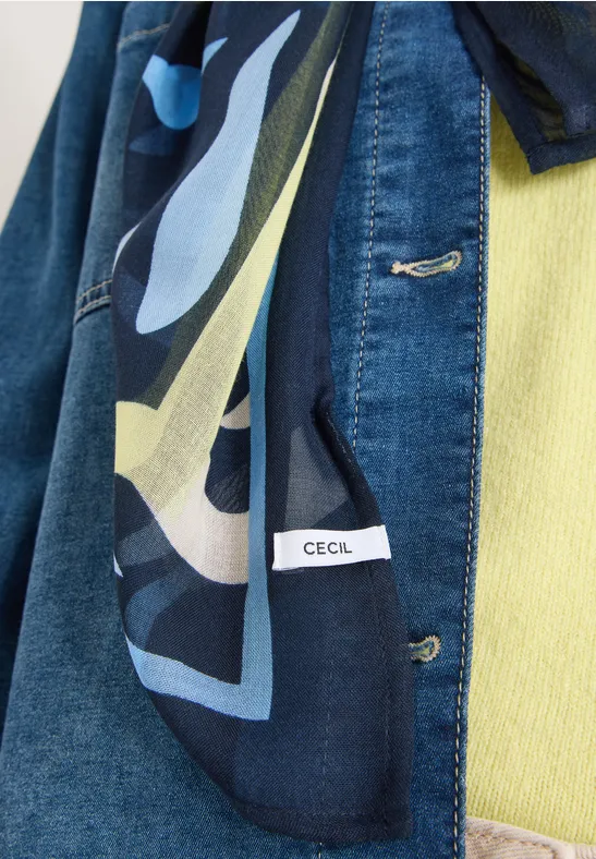 Gemustertes Tuch universal blue