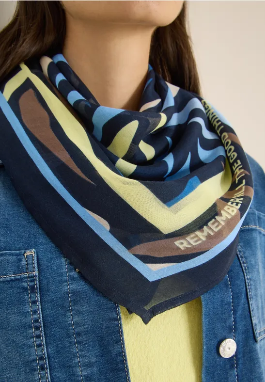 Gemustertes Tuch universal blue