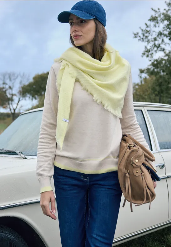 Foulard triangulaire iced yellow