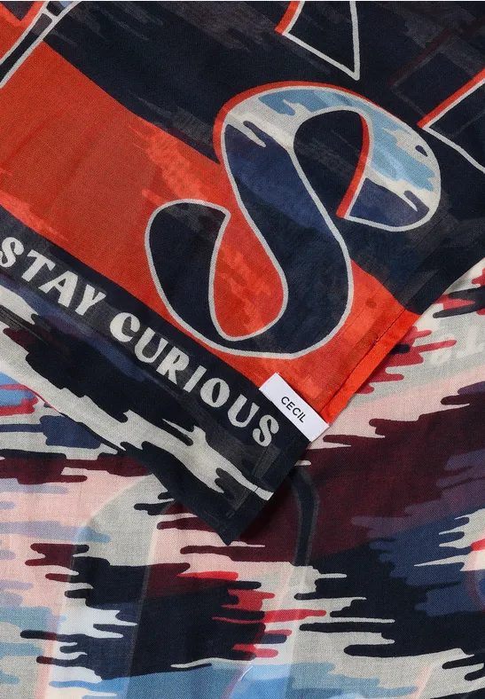 Print Loop Schal universal blue