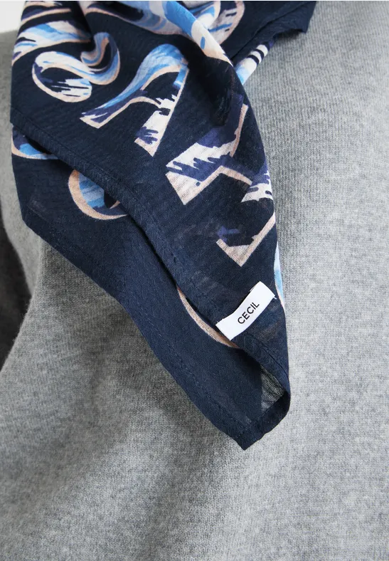 Gemustertes Tuch universal blue