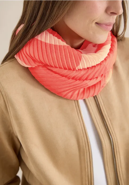 Plisowany szalik cherry tomato orange