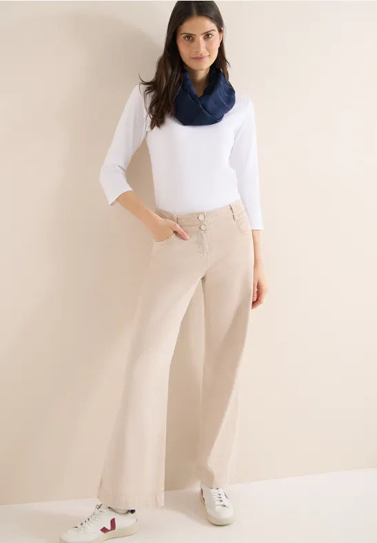 Gestreifter Loop Schal sporty denim blue