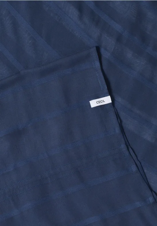 Gestreifter Loop Schal sporty denim blue