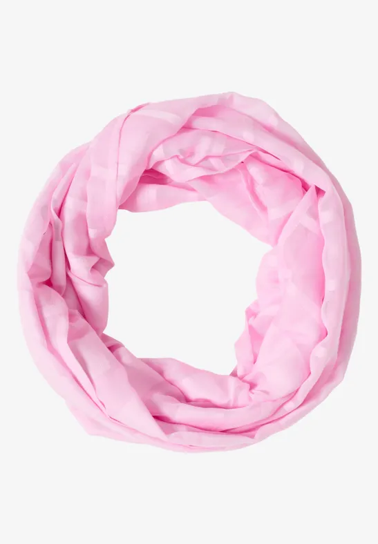 Gestreifter Loop Schal light blush rose