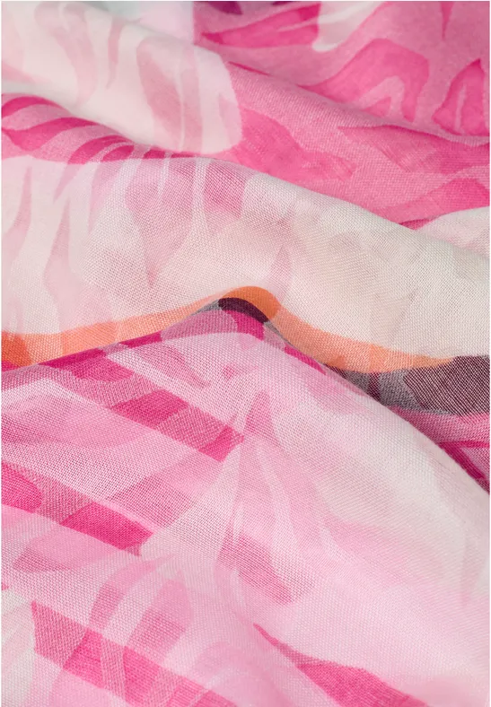 Tuch mit Print beetroot pink