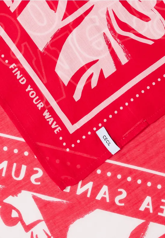 Bandana avec imprimé et wording glazed apple red