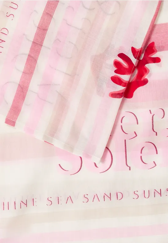 Écharpe loop avec motif à rayures vanilla white