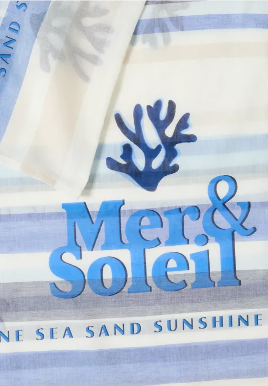 Loop-Schal mit Streifenmuster universal blue