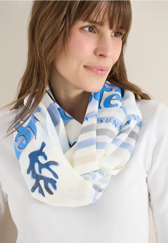 Loop-Schal mit Streifenmuster universal blue