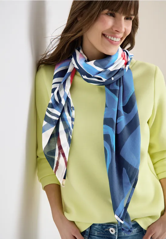 Foulard à motifs en modal universal blue