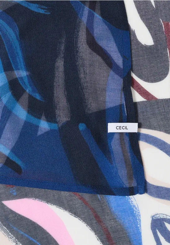 Foulard à motifs en modal universal blue