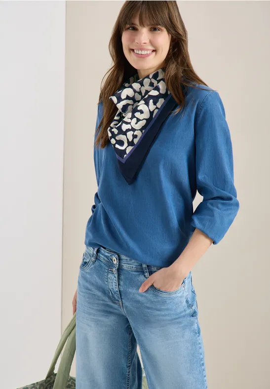 Bandana en coton avec motif léopard urban dark blue