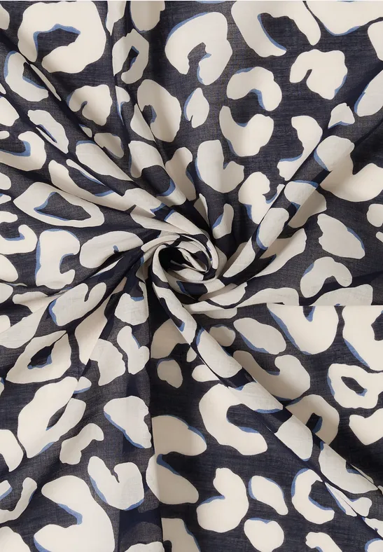 Bandana en coton avec motif léopard urban dark blue