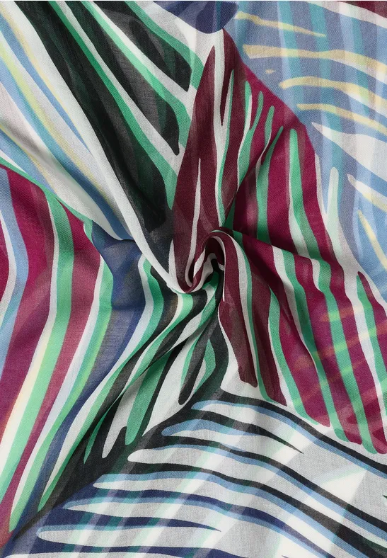 Loop-Schal mit grafischem Muster palm breeze green